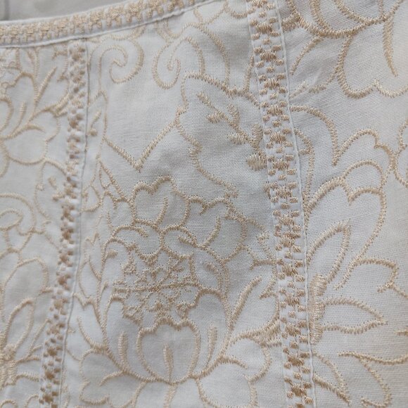 Nygård Collection A-Line Skirt Size 14P Exquisite Gold Embroidered Detail - Picture 2 of 7